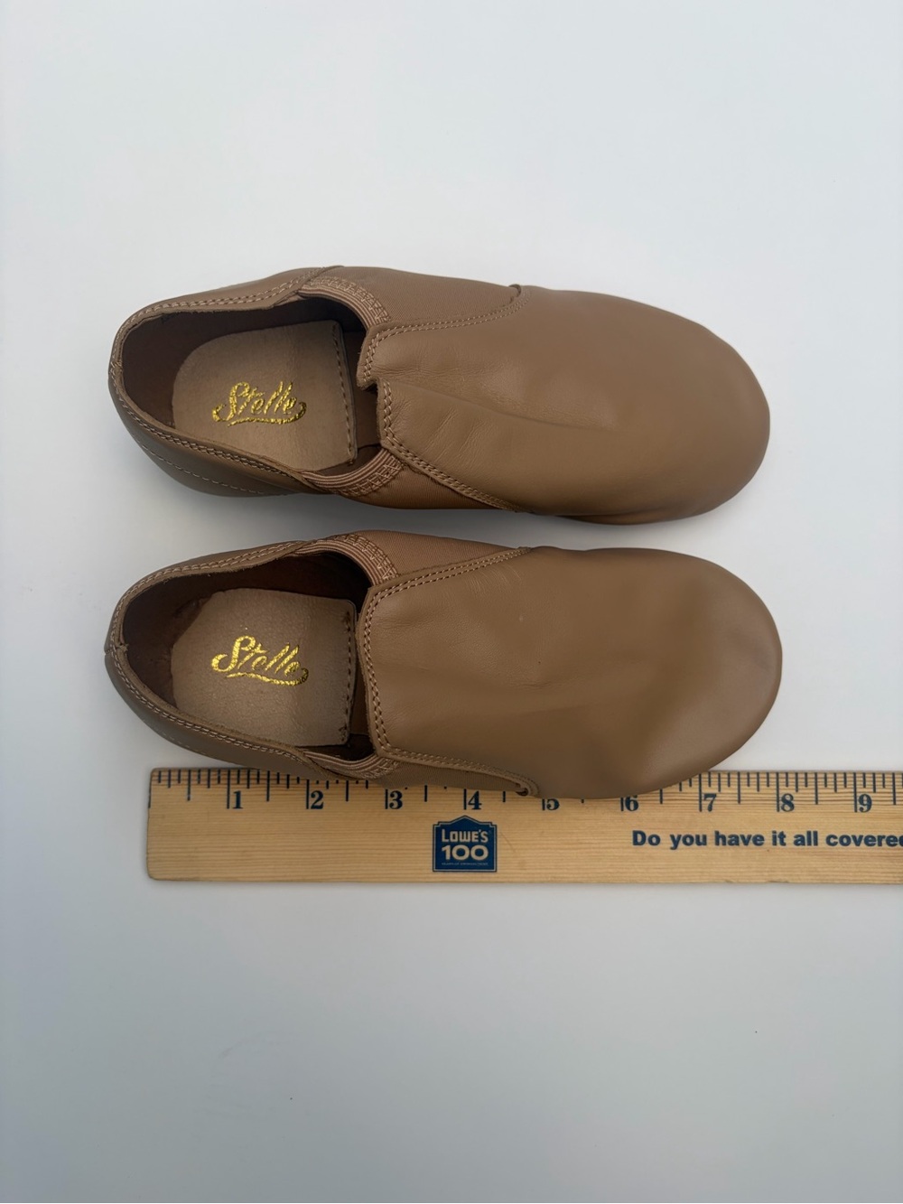 Stelle Tan Slip-On Jazz Shoes – Estimated Little Kid Size 11